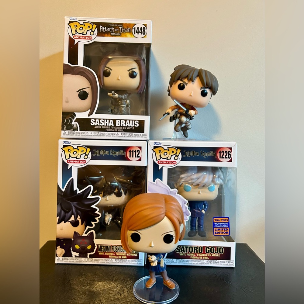 Anime Funko Pop Bundle x6 Attack on Titan & Jujutsu Kaisen